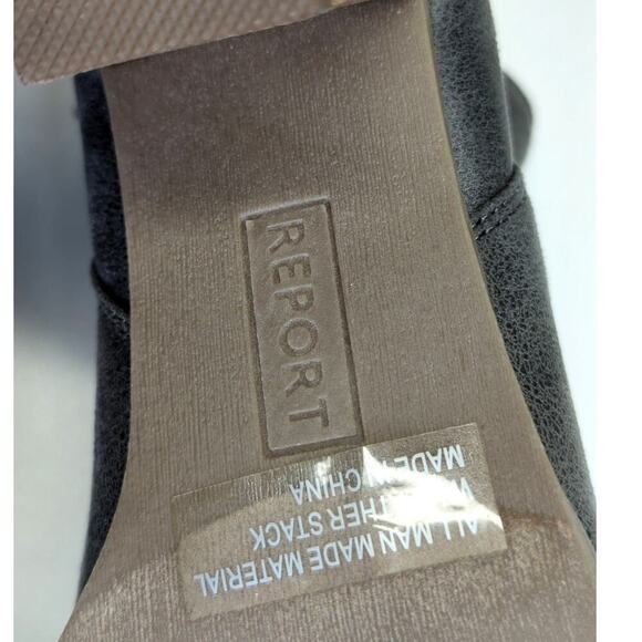 Report Gray "Clarice" Heeled Ankle Booties Suede Size 7.5 - Picture 7 of 9
